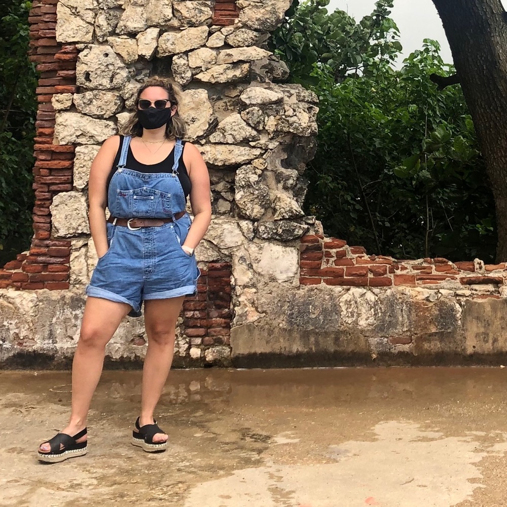 Vintage short jean overalls